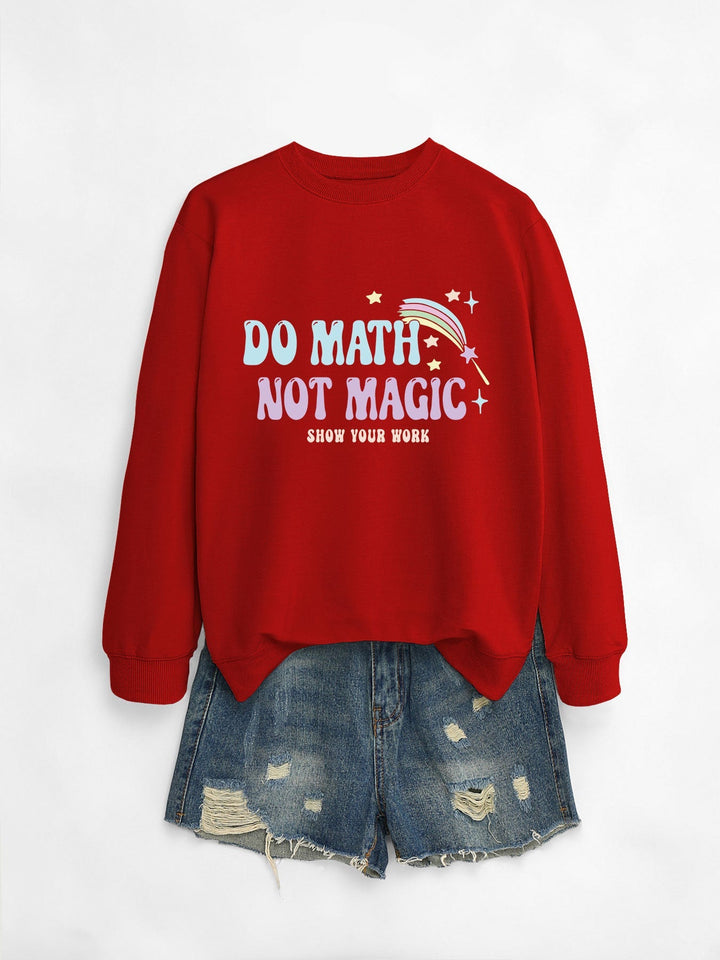 Sweat-shirt décontracté pour femmes avec motif mathématique inspirant