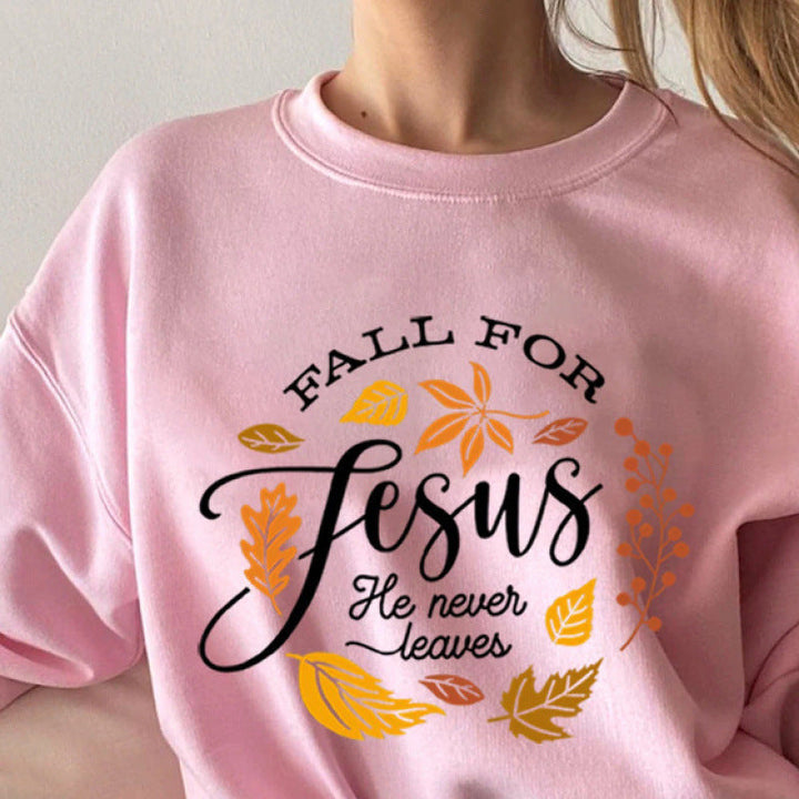 Sweatshirt pour femmes avec un motif botanique automnal inspirant et une doublure intérieure agréablement douce