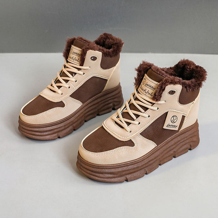 Bottes hautes d'hiver pour femmes avec doublure douillette