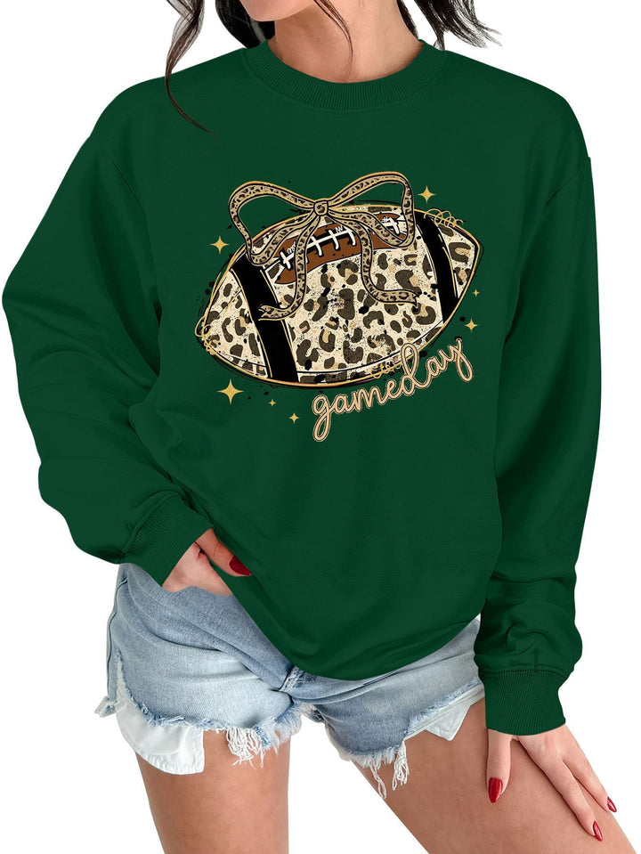 Sweat-shirt femme avec motif sportif captivant et coupe décontractée