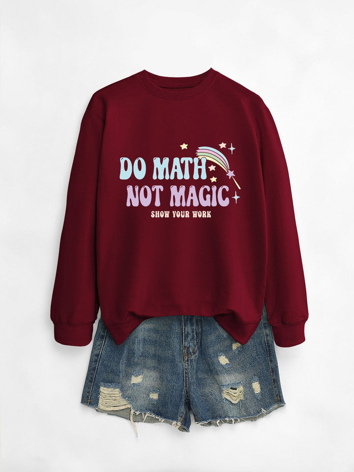 Sweat-shirt décontracté pour femmes avec motif mathématique inspirant