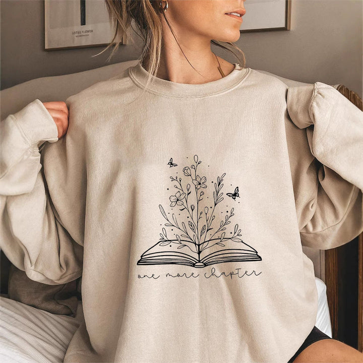 Sweatshirt pour femmes avec un élégant design floral et un imprimé inspirant