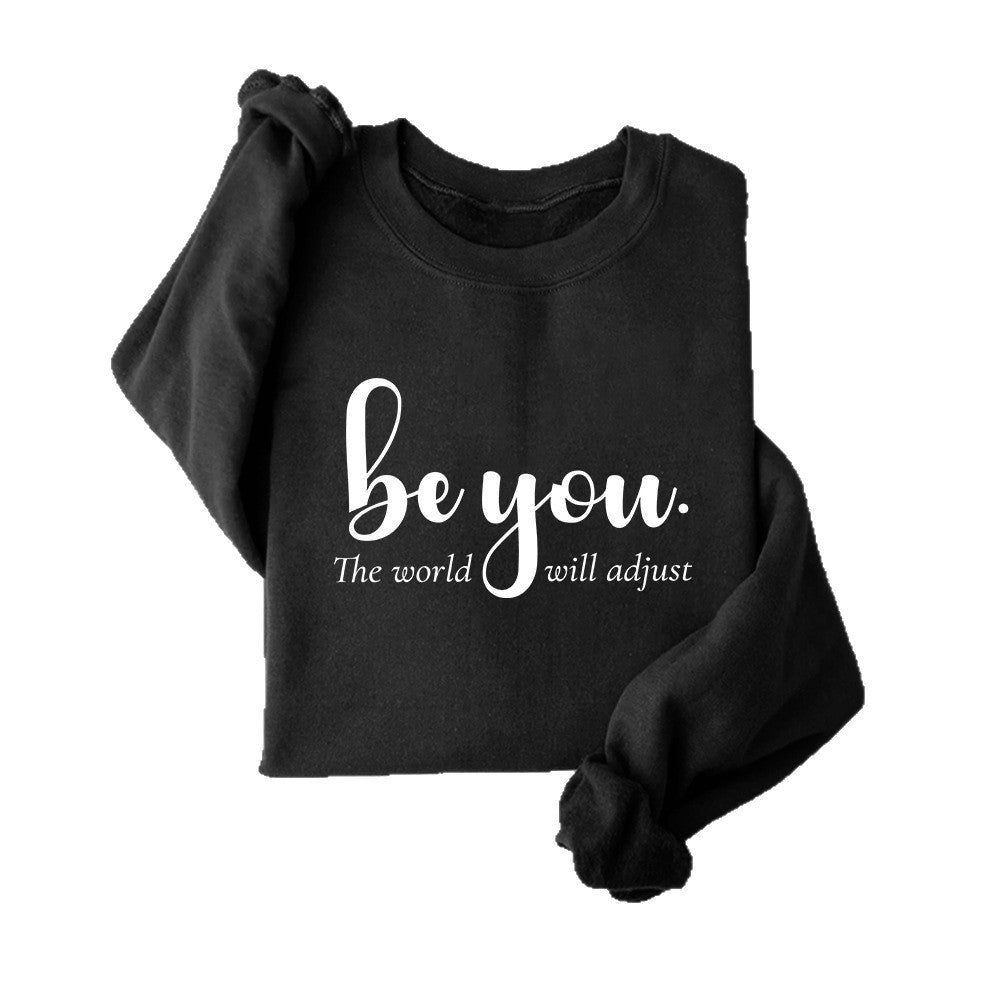 Sweatshirt pour femmes avec motif inspirant et message motivant