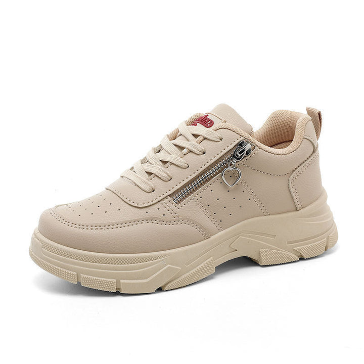 Baskets Chunky Sportives Femme avec Fermeture Éclair et Semelle Antidérapante