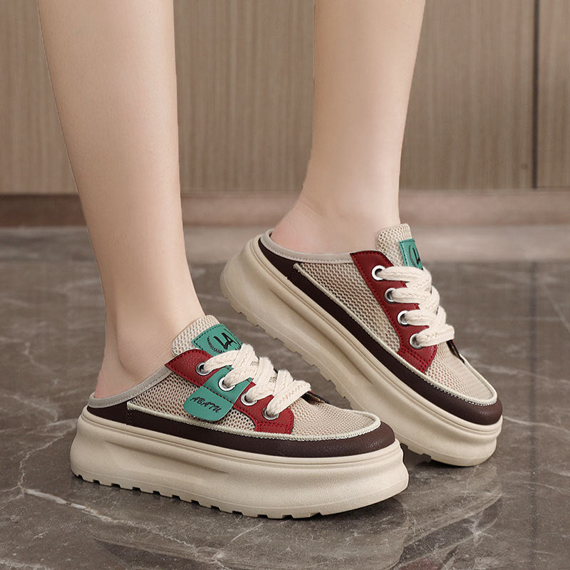 Baskets Slip-On pour Femmes avec Tige en Mesh Respirant et Design Tendance