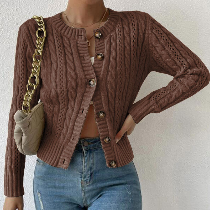 Gilet tendance à boutons pour femmes | Manches longues