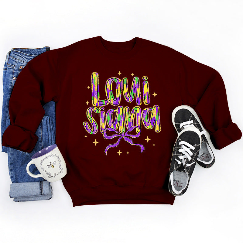 Sweatshirt pour femmes avec inscription créative et intérieur doux
