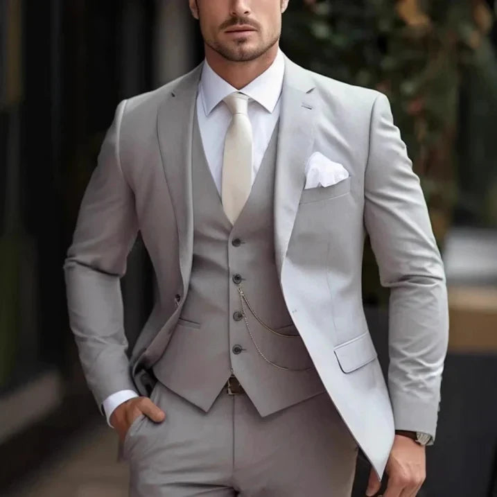 Costume de Mariage Élégant 3 Pièces pour Hommes | Classique