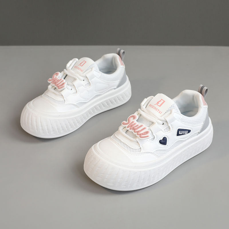 Baskets à plateforme tendance pour femmes avec inscription colorée