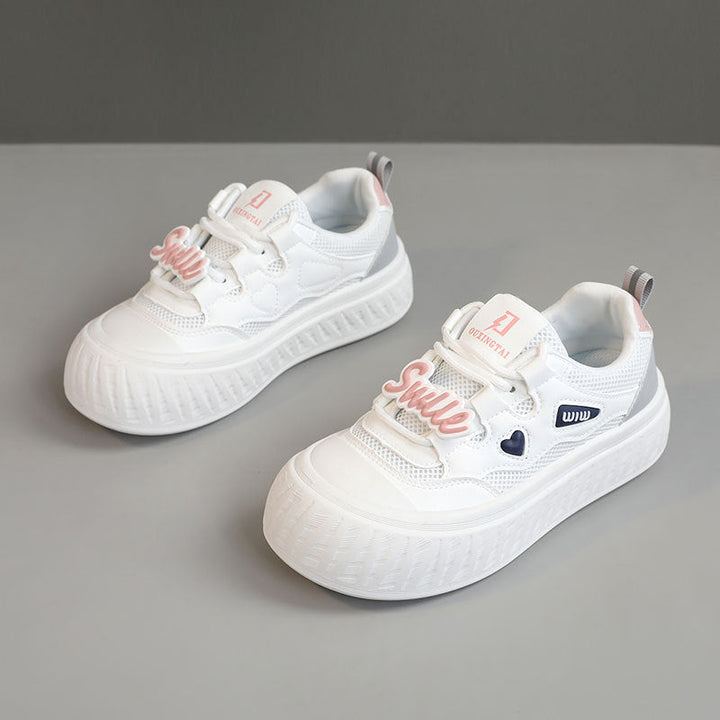 Baskets à plateforme tendance pour femmes avec inscription colorée