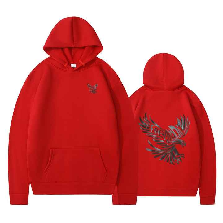 Sweat à capuche pour femmes avec design emblématique d'aigle et doublure douce