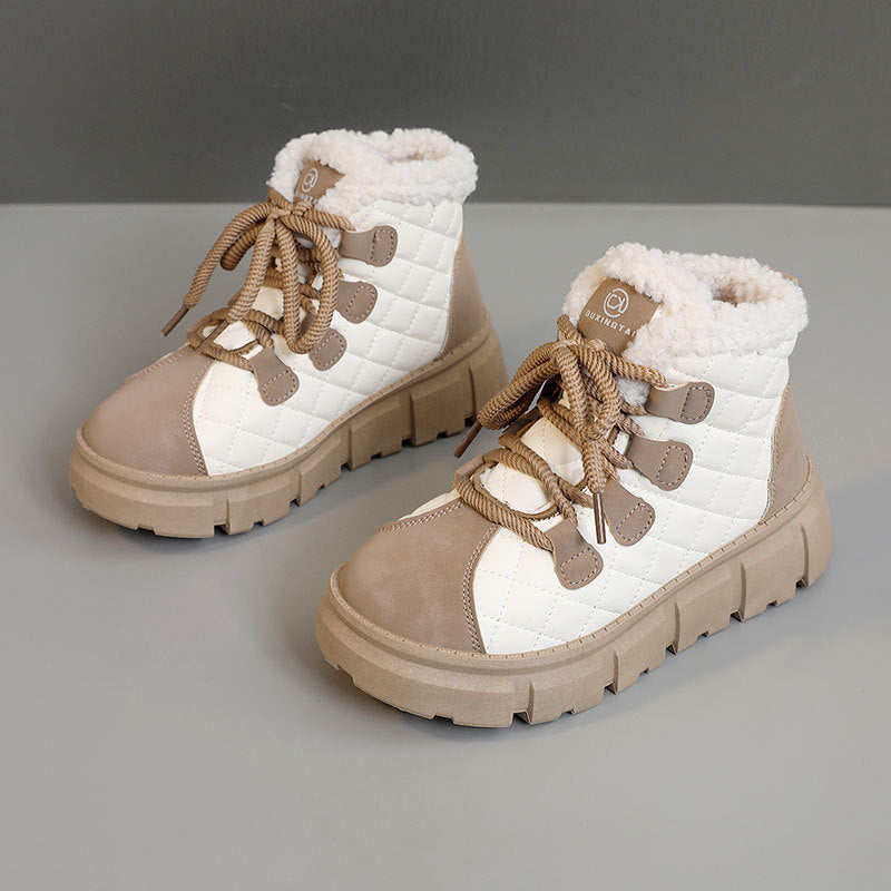Bottes d'hiver pour femmes avec doublure douillette et semelle antidérapante
