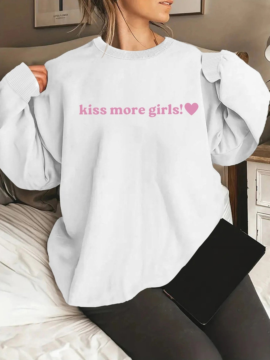 Sweat-shirt pour femmes avec inscription inspirante et coupe décontractée