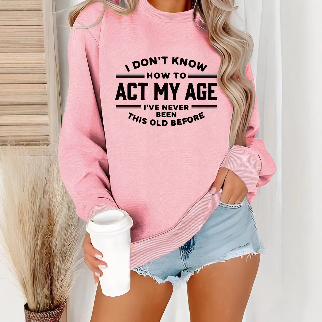Sweatshirt pour femmes avec impression humoristique et coupe décontractée