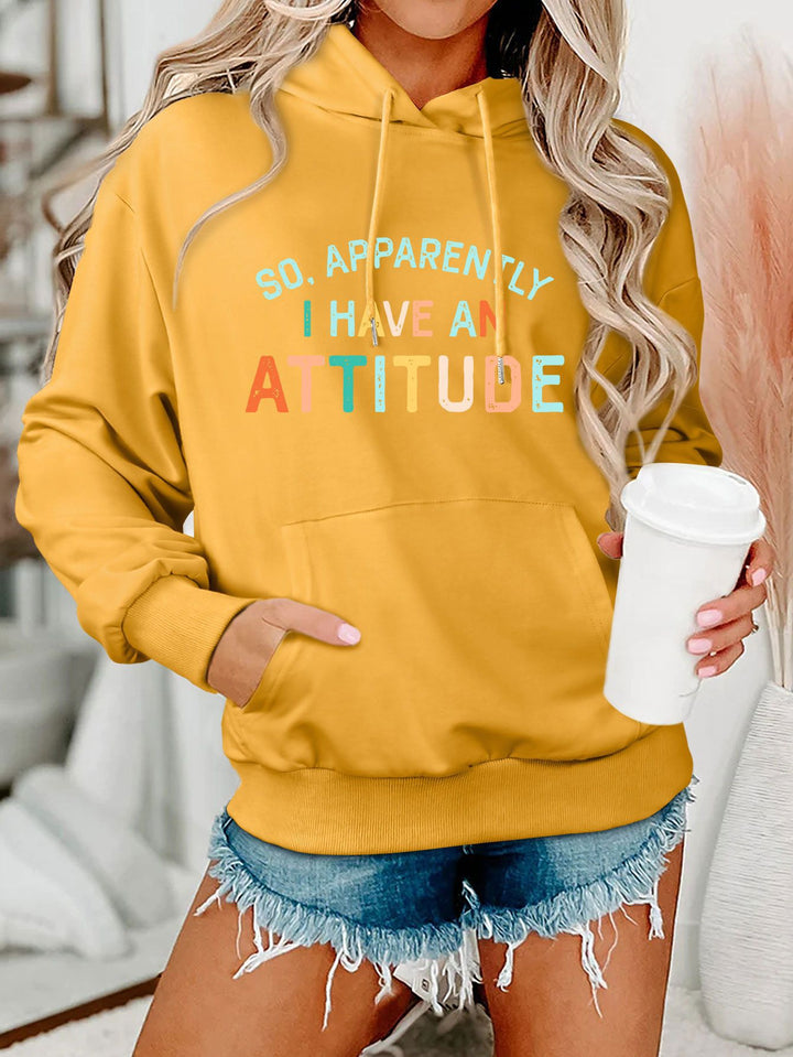 Sweat à capuche pour femmes avec inscription créative et coupe décontractée