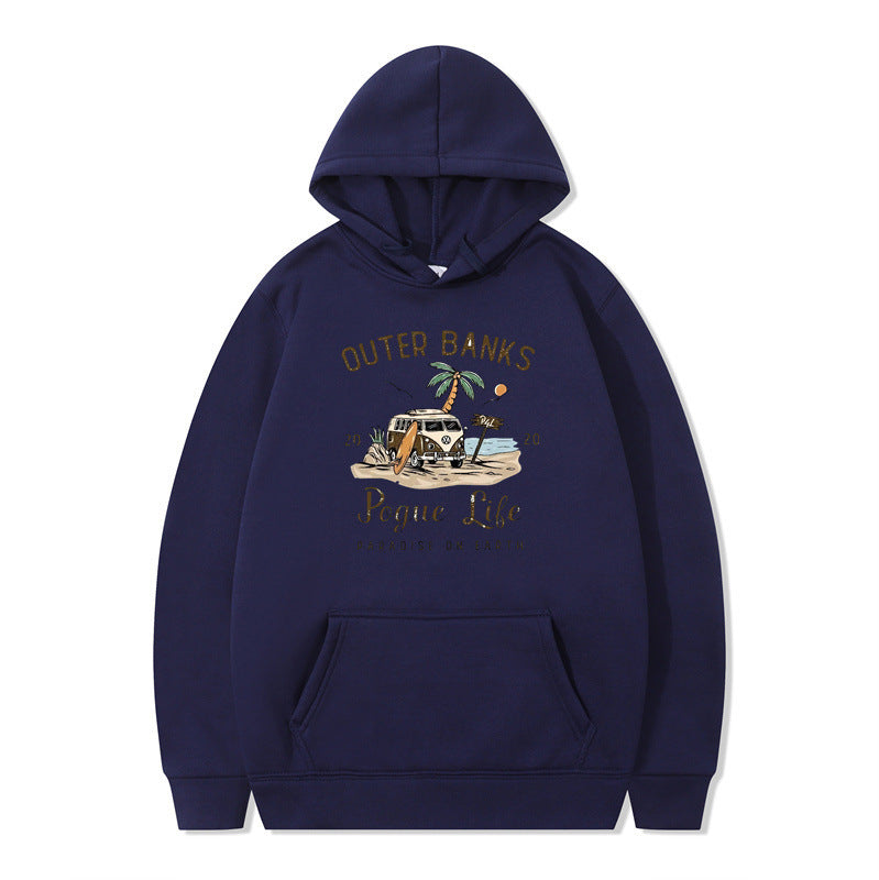 Sweat à capuche pour femmes avec design maritime et impression inspirante