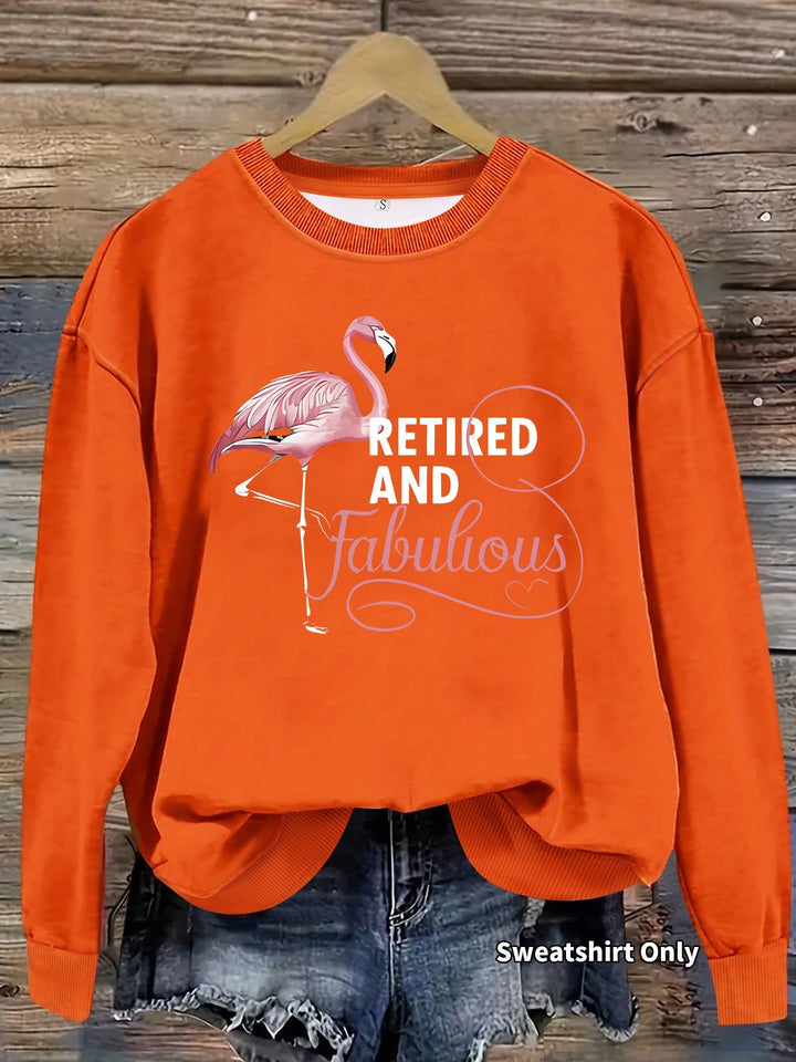 Sweat-shirt pour femmes avec un motif de flamant rose unique et une impression inspirante