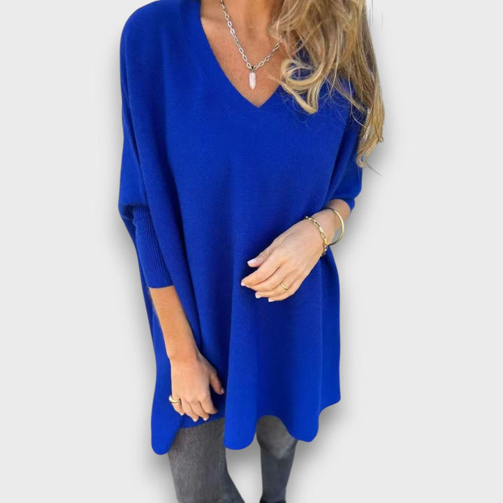 Leona – Tunika en tricot décontractée avec décolleté en V