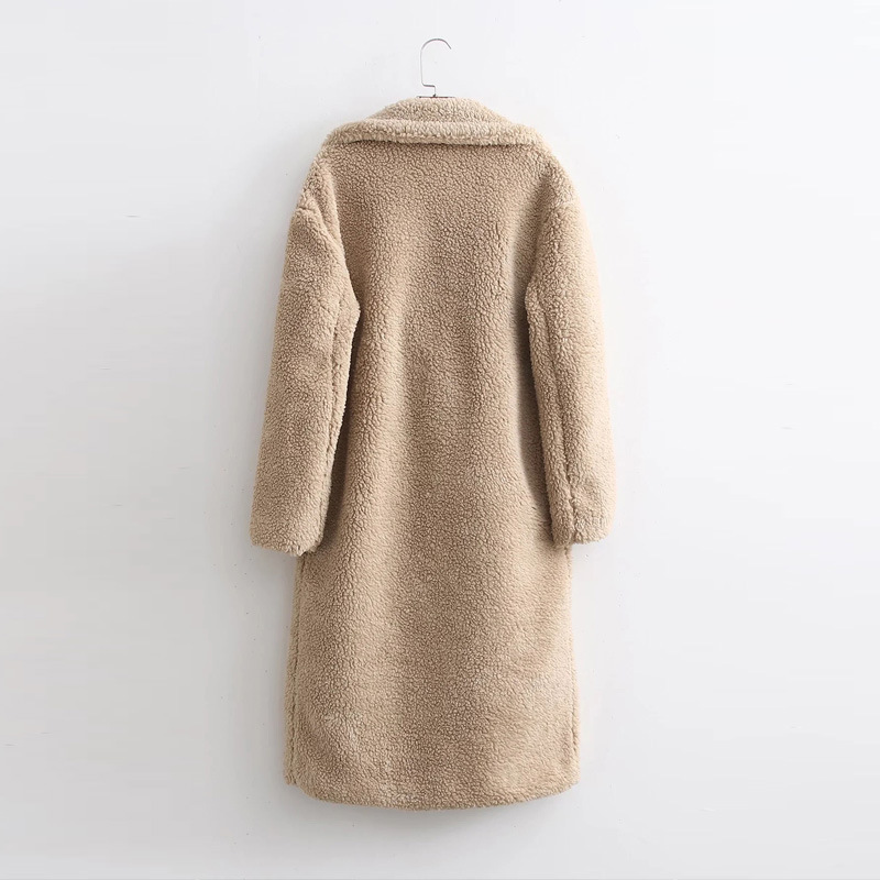 Manteau long en teddy pour femmes | Chaud