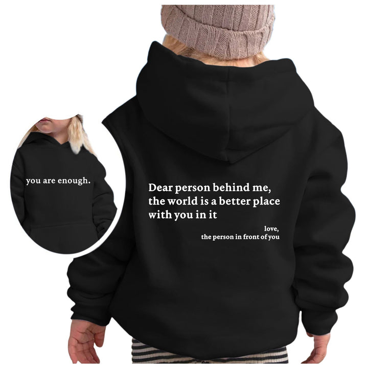 Sweat à capuche pour femmes avec inscription motivante et coupe décontractée