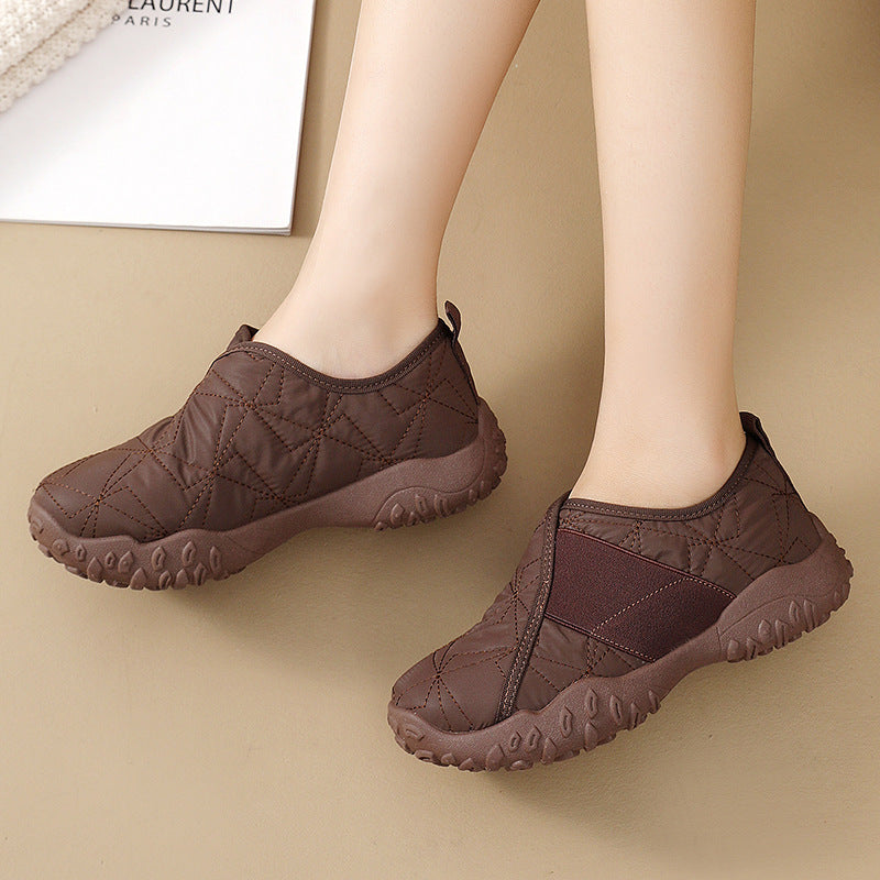 Baskets Slip-On Confortables pour Femmes avec Semelle Antidérapante et Tige Respirante