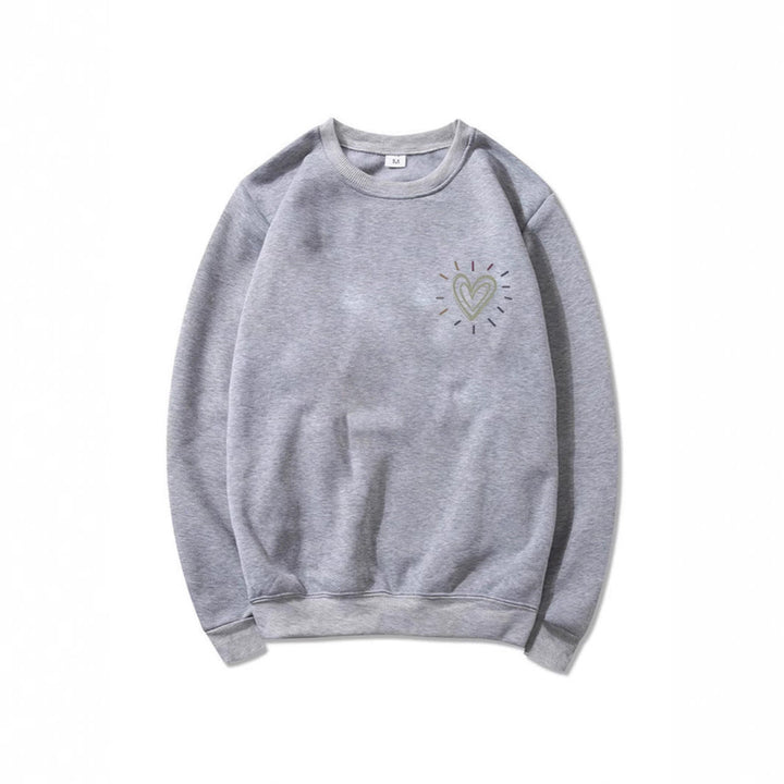 Sweatshirt Oversized pour Femmes avec un mignon motif en forme de cœur et une coupe décontractée