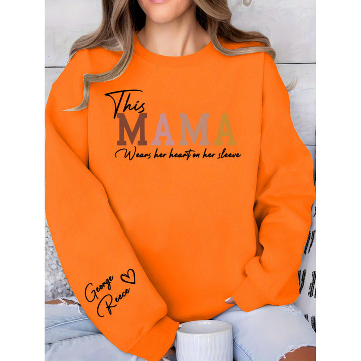Sweat-shirt pour femmes avec impression inspirante "Mama" et coupe confortable
