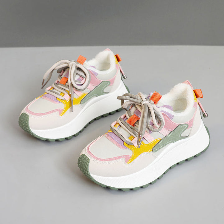 Baskets montantes tendance pour femmes avec doublure douce et semelle antidérapante