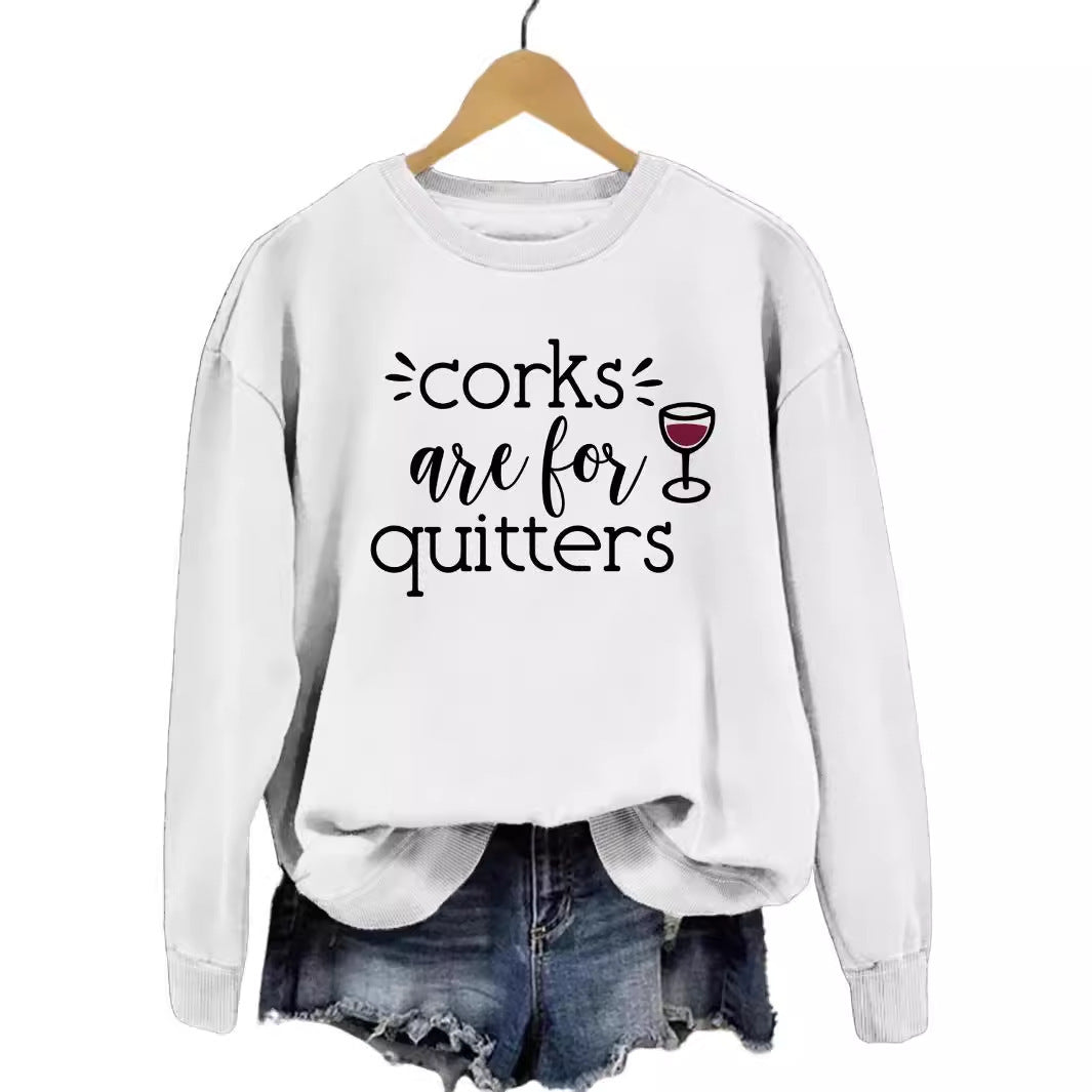 Sweat-shirt pour femmes avec une phrase créative et une coupe décontractée