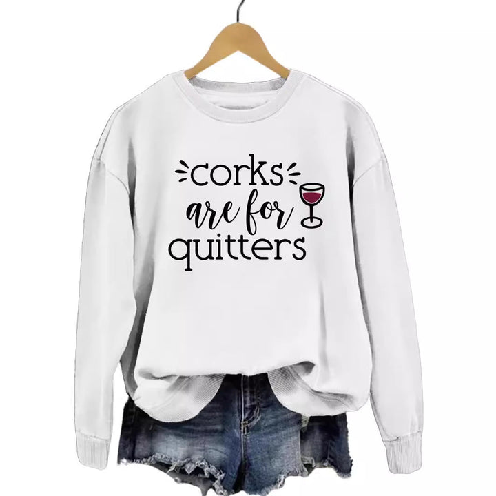 Sweat-shirt pour femmes avec une phrase créative et une coupe décontractée
