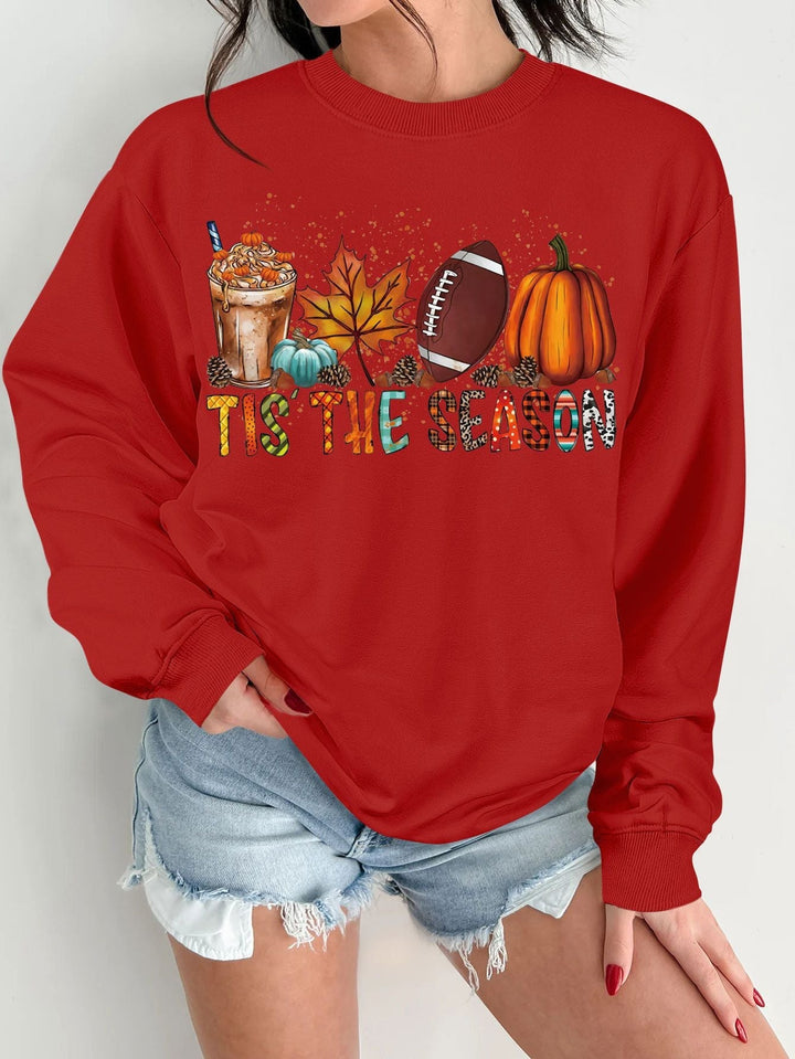 Sweatshirt pour femmes avec motif automnal et coupe décontractée