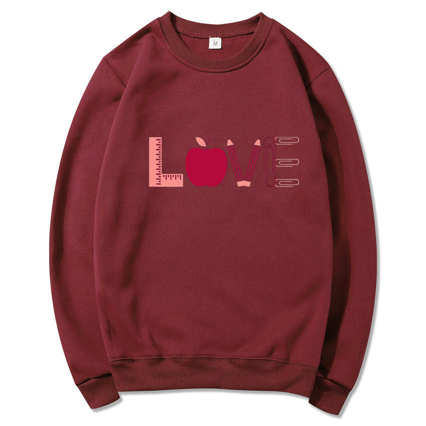 Sweat-shirt pour femmes avec un motif Love créatif