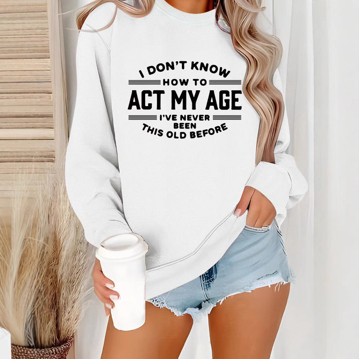 Sweatshirt pour femmes avec impression humoristique et coupe décontractée