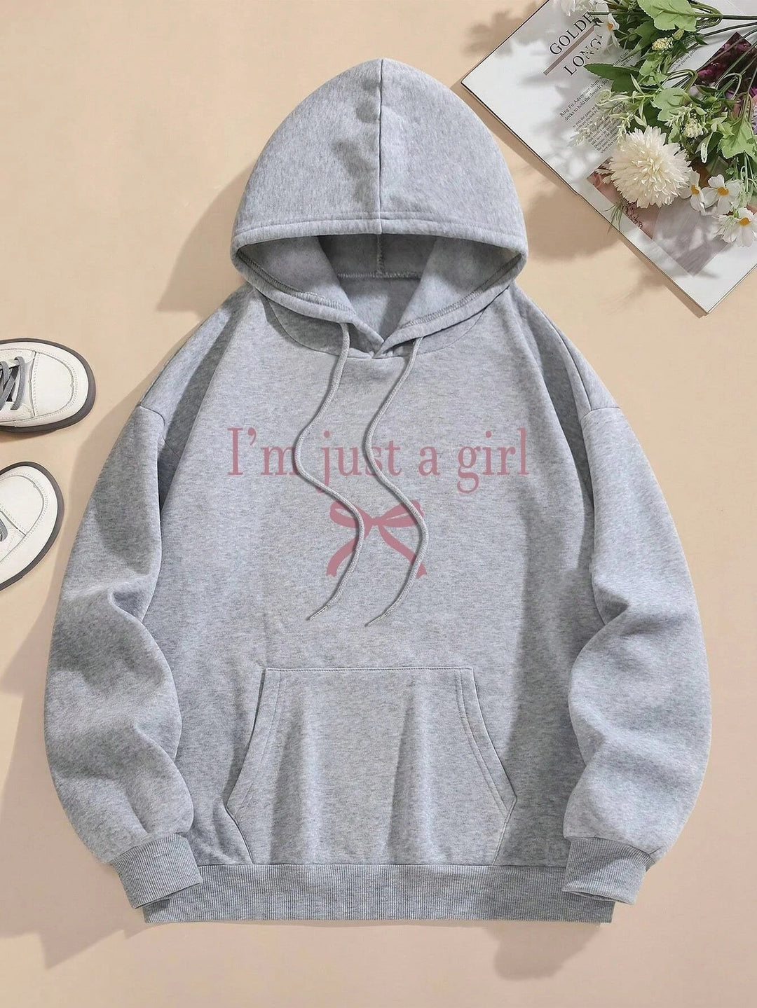 Sweat à capuche pour femmes avec une citation moderne et une coupe classique