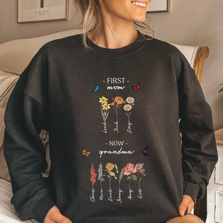 Sweatshirt pour femmes avec impression florale et inscription inspirante