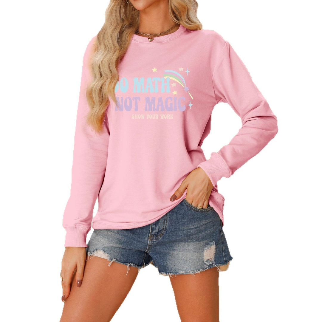Sweat-shirt décontracté pour femmes avec motif mathématique inspirant