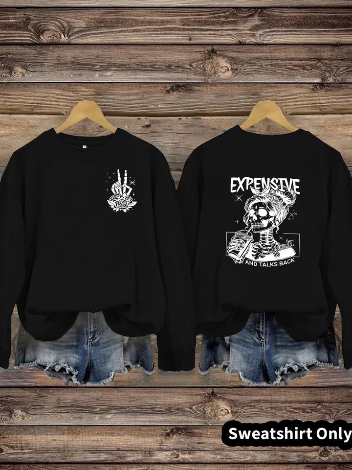 Sweat-shirt pour femmes avec motif créatif et coupe décontractée