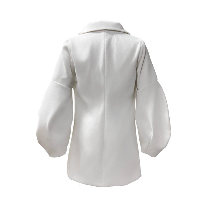 Robe blazer élégante à double boutonnage pour femmes avec des manches volumineuses