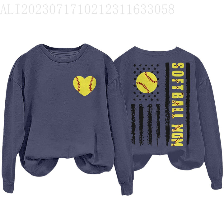 Sweatshirt pour femmes avec design créatif de softball