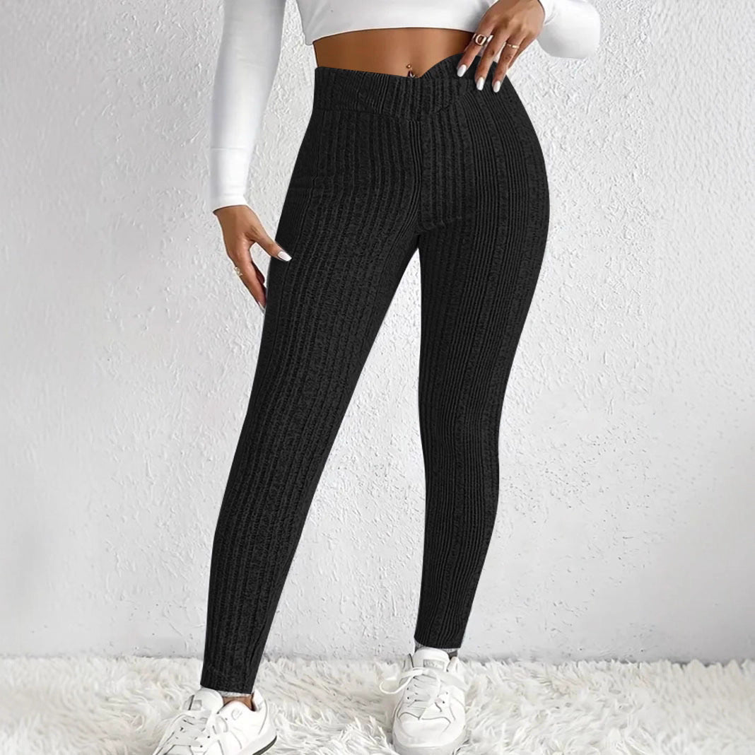 Leggings femme ajustés avec un motif rayé stylé