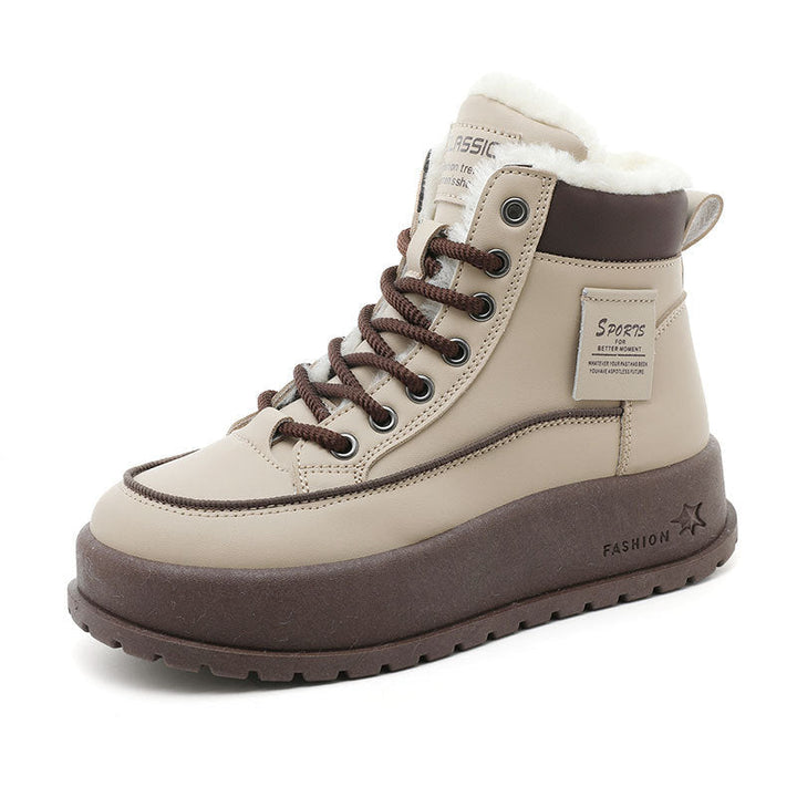 Bottes d'hiver pour femmes avec doublure douce et semelle antidérapante