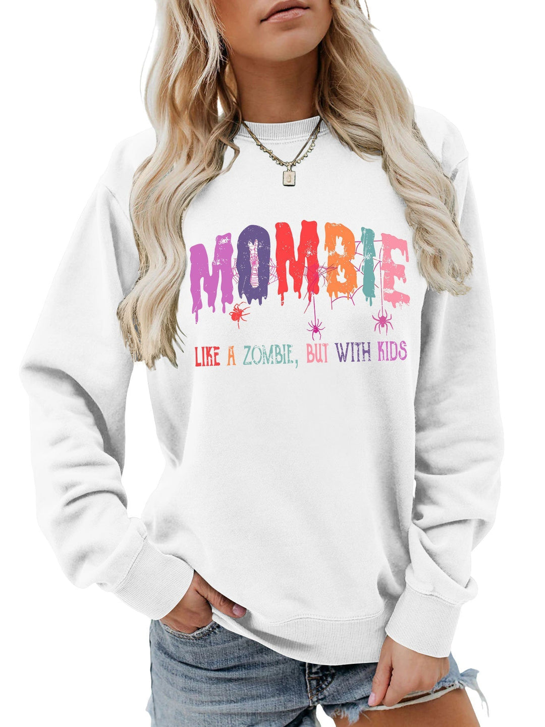 Sweat-shirt pour femmes avec motif zombie créatif