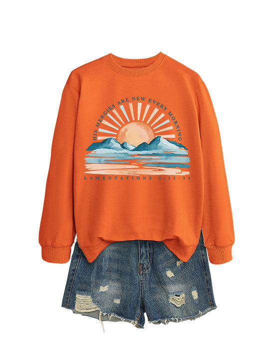 Sweat-shirt pour femmes avec un design inspirant de lever de soleil et une coupe décontractée