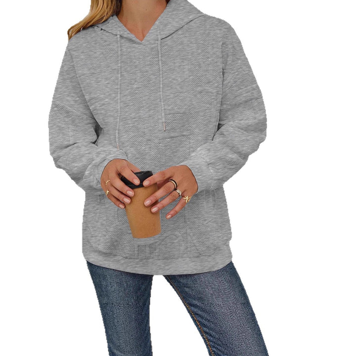 Sweat à capuche oversize pour femmes avec design texturé