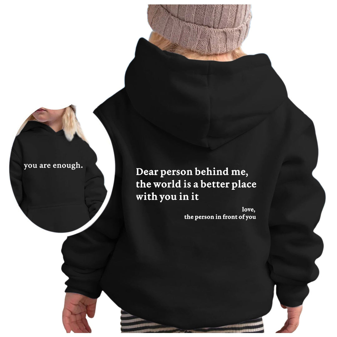 Sweat à capuche pour femmes avec inscription motivante et coupe décontractée