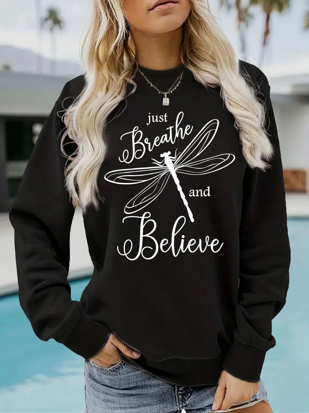 Sweatshirt pour femmes avec un motif inspirant de parapente et une coupe décontractée