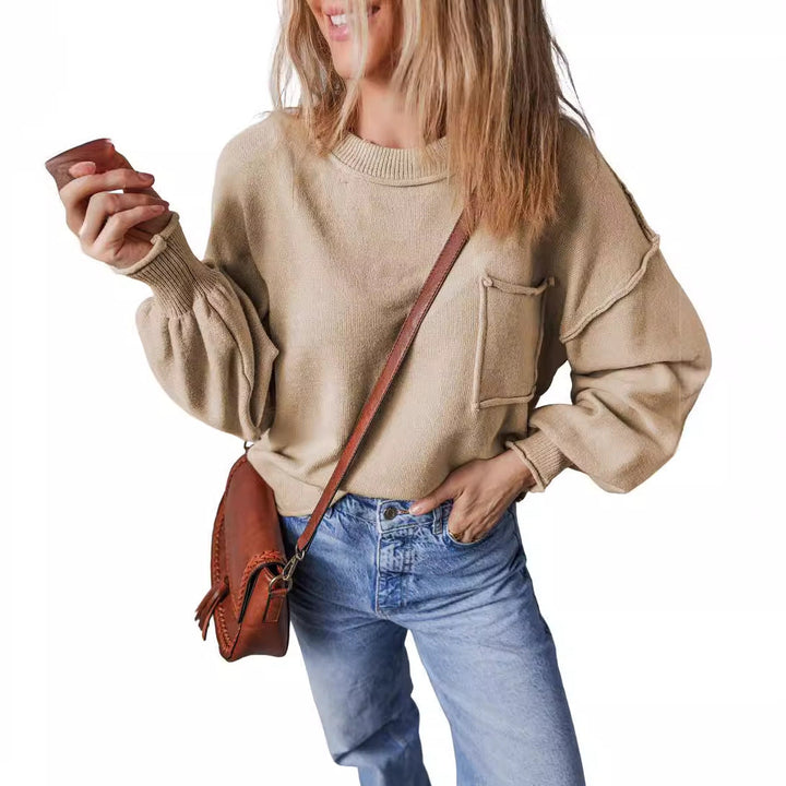 Pull en maille à manches longues pour femmes | STYLE MODERNE, CONFORTABLE, POLYVALENT