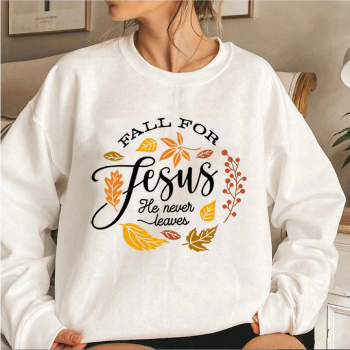 Sweatshirt pour femmes avec un motif botanique automnal inspirant et une doublure intérieure agréablement douce