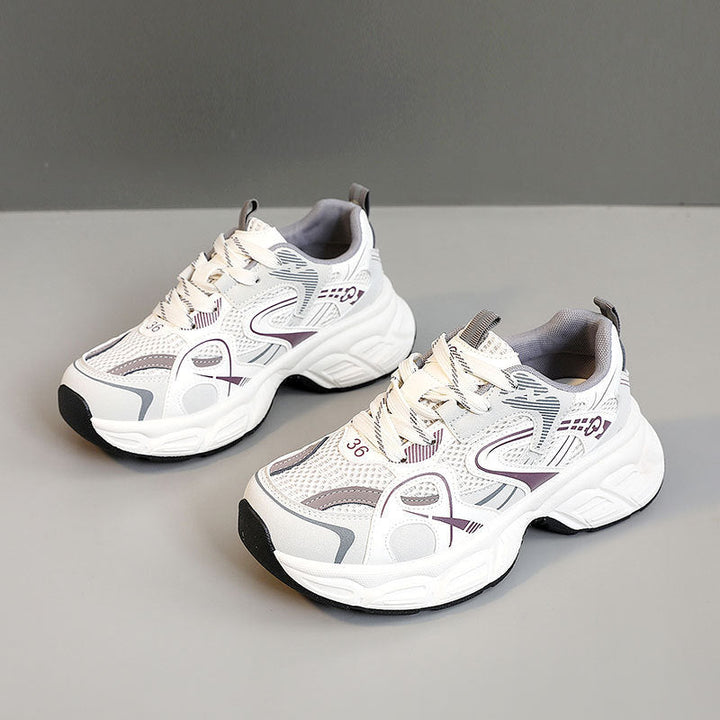 Baskets de course sportives pour femmes avec surface en mesh respirant et semelle amortissante