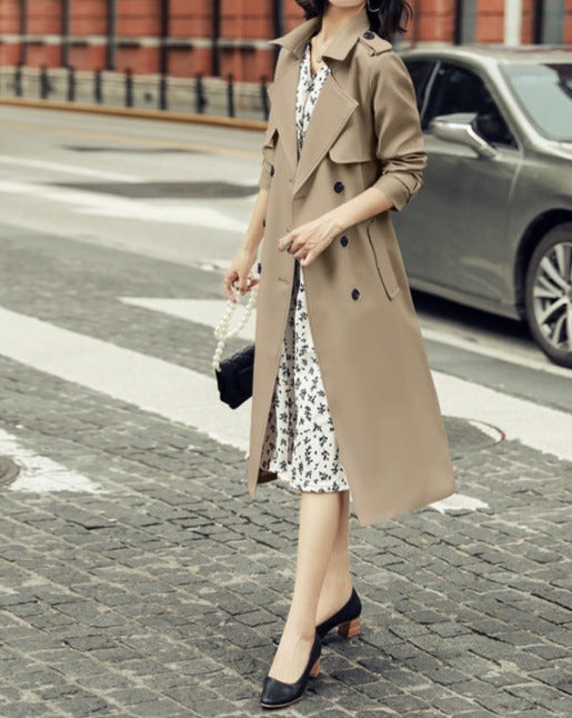 Trench-coat double boutonnage pour femmes